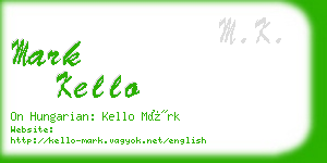 mark kello business card